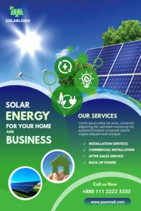 Solar Power Poster template