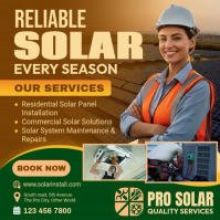 Solar Services Ads Instagram Post template