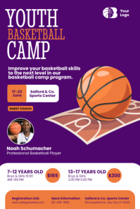 Solid Silhouettes of Ball Games and Sports Activities Poster template