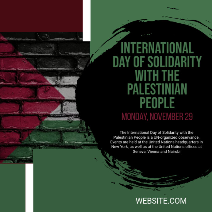 Solidarity with the Palestinian People Wpis na Instagrama template