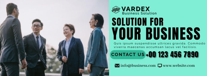 Solution For Your Business Ikhava Yesithombe se-Facebook template