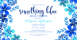 Something Blue Floral Bridal Sower Facebook S template