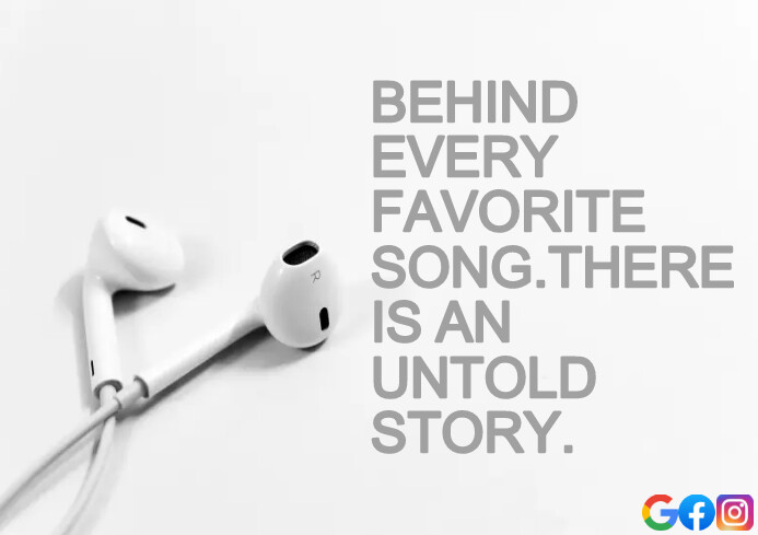 SONG AND STORY QUOTE TEMPLATE | PosterMyWall