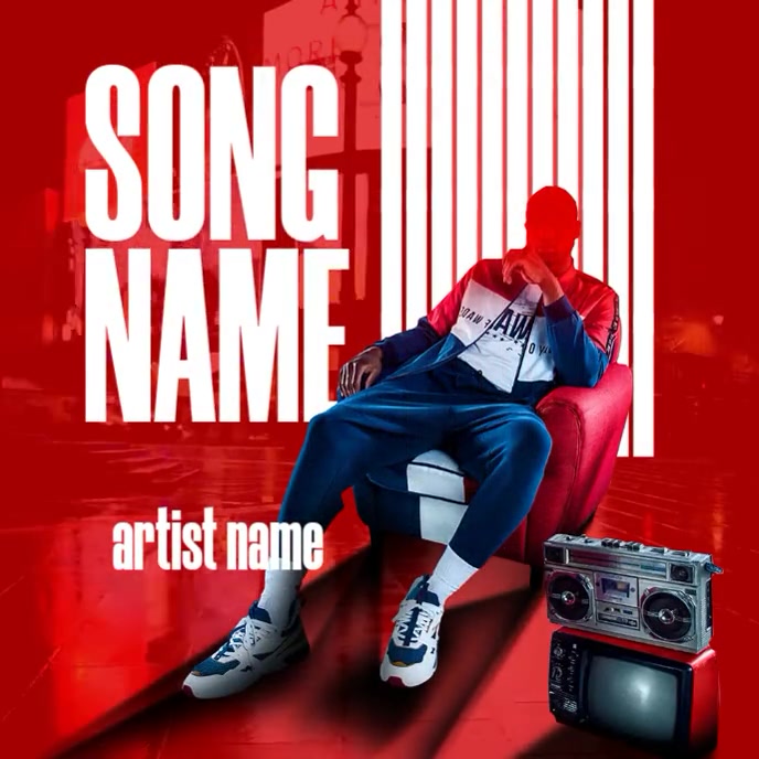 song cover Template PosterMyWall