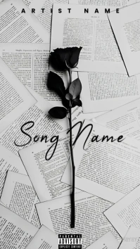 Song cover Affichage numérique (9:16) template