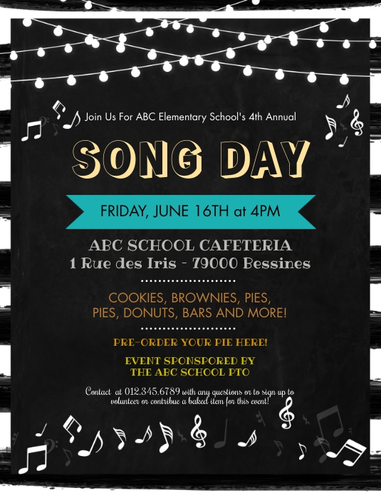 Song day school flyer Template PosterMyWall