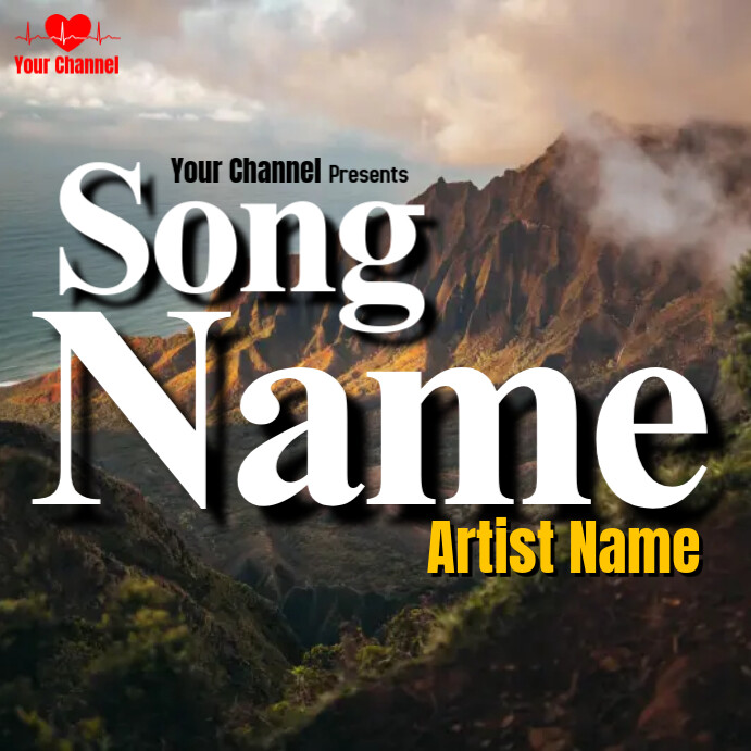 song name, song Instagram Post template