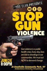 Sop Gun Violence Video Affiche template