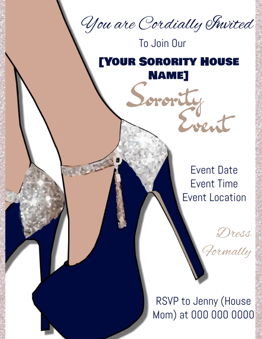 Sorority Event Invitation Template Postermywall