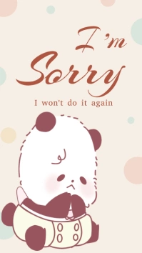Sorry,apologies,sorry card Instagram Story template
