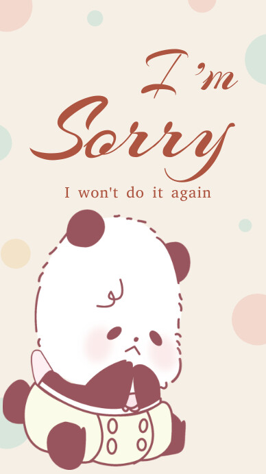Sorry,apologies,sorry card Instagram Story template
