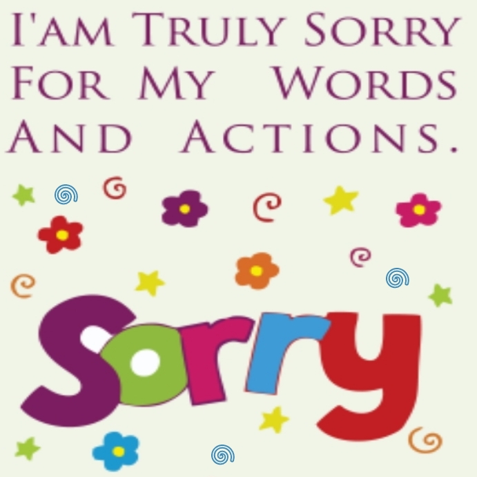 Copy of Sorry card design Instagram post | PosterMyWall