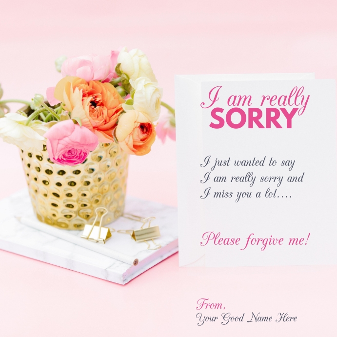 Sorry Greeting Card Template | PosterMyWall