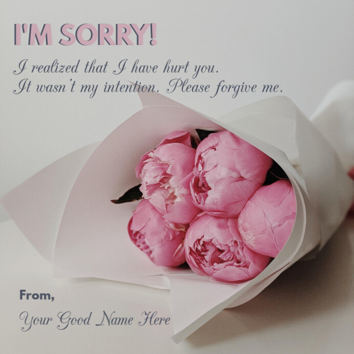 Sorry Greeting Card Template | PosterMyWall