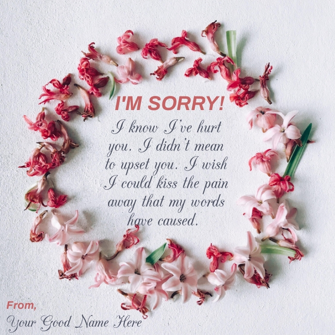 Sorry Greeting Card Template | PosterMyWall