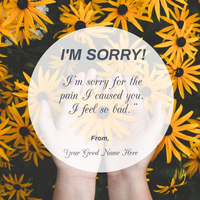Sorry Greeting Card Template | PosterMyWall