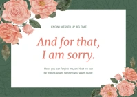 Sorry Greeting Card Facebook Post Postcard template