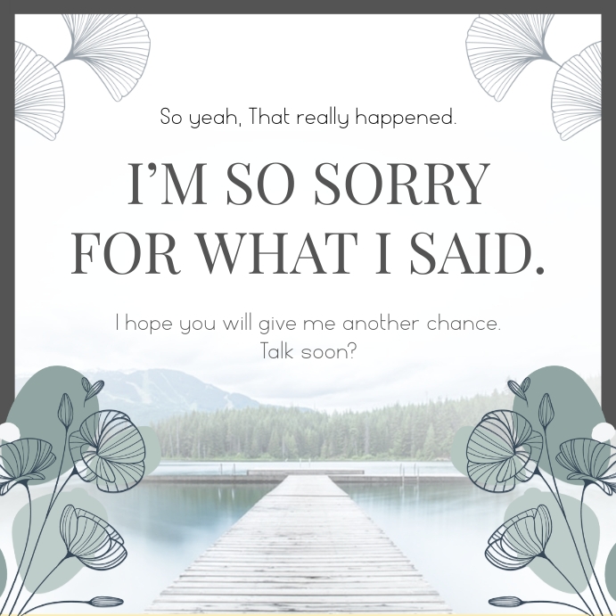 Sorry Greeting Card Instagram Post Template | PosterMyWall