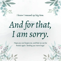 Sorry Greeting Card Instagram Post Iphosti le-Instagram template