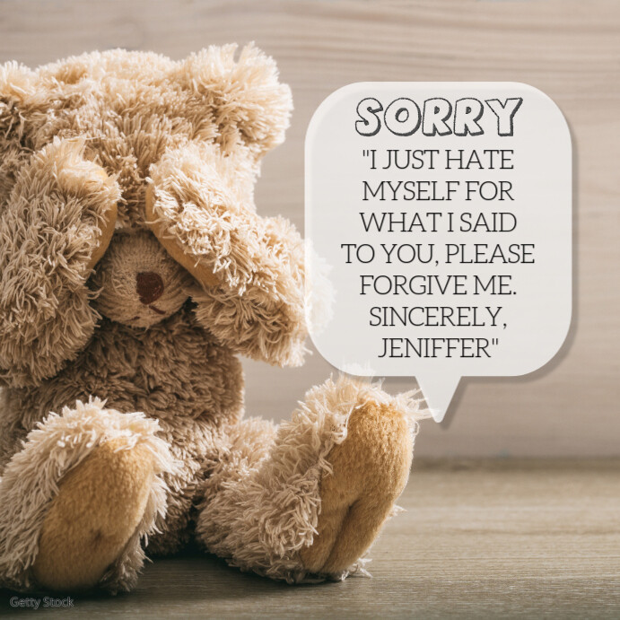 Sorry Online Greeting Card Template | PosterMyWall sorry-online-greeting-card-template-postermywall