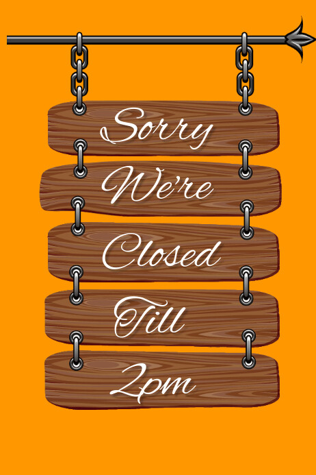Sorry We're Closed , Retail Fun We're Closed Template | PosterMyWall