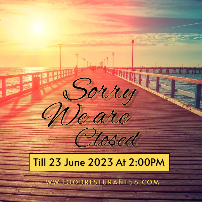 Sorry We're Closed , Retail Fun We're Closed Template | PosterMyWall