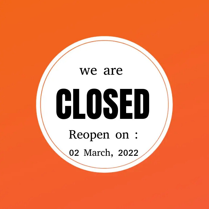 Open Closed Sign Template Gray And White Business Hours Sign Template