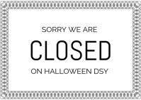 Sorry we are closed Postkarte template
