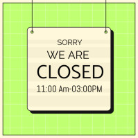 Sorry we are closed Instagram Post template