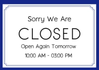 Sorry we are closed Carte postale template