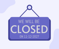 Sorry we are closed Medium na Rektangle template