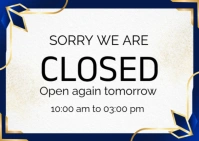 Sorry we are closed Postcard template