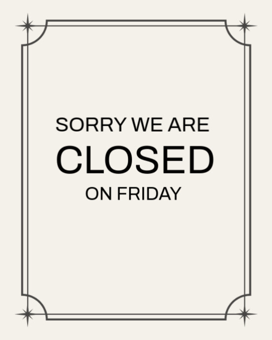 Sorry we are closed Instagram Portrait template