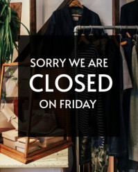 Sorry we are closed Instagram Portrait template