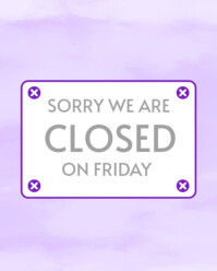 Sorry we are closed Instagram Portrait template