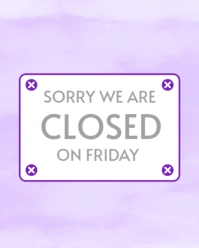 Sorry we are closed Instagram Portrait template