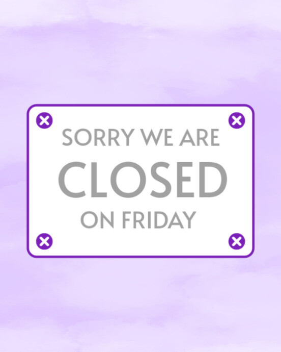 Sorry we are closed Instagram Portrait template
