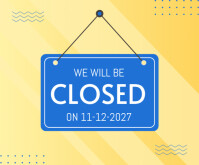 Sorry we are closed Medium Rectangle template
