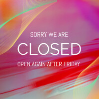 สีชมพู Store Closure Notice Instagram-bericht Template