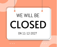 Sorry we are closed Medium Rectangle template