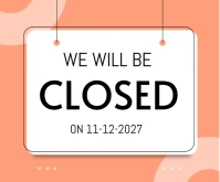 Sorry we are closed Medium Rectangle template