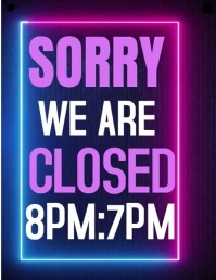 Sorry We Are Closed Flyer (us Letter) Iflaya (Incwadi ye-US) template