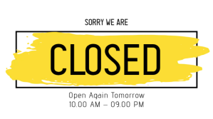 Closed Sign Digitalt display Template