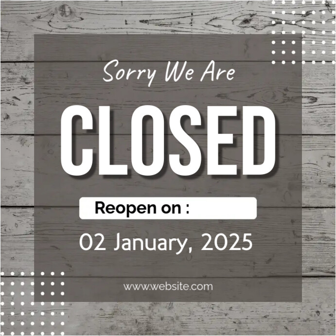 Sorry we are closed Poster Template PosterMyWall