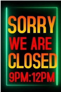 Sorry We Are Closed Poster template