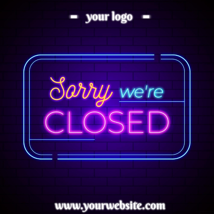Sorry we are temporarily closed sign template PosterMyWall