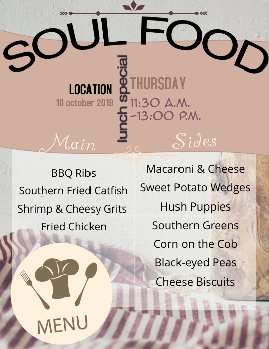 Soul Food Template PosterMyWall