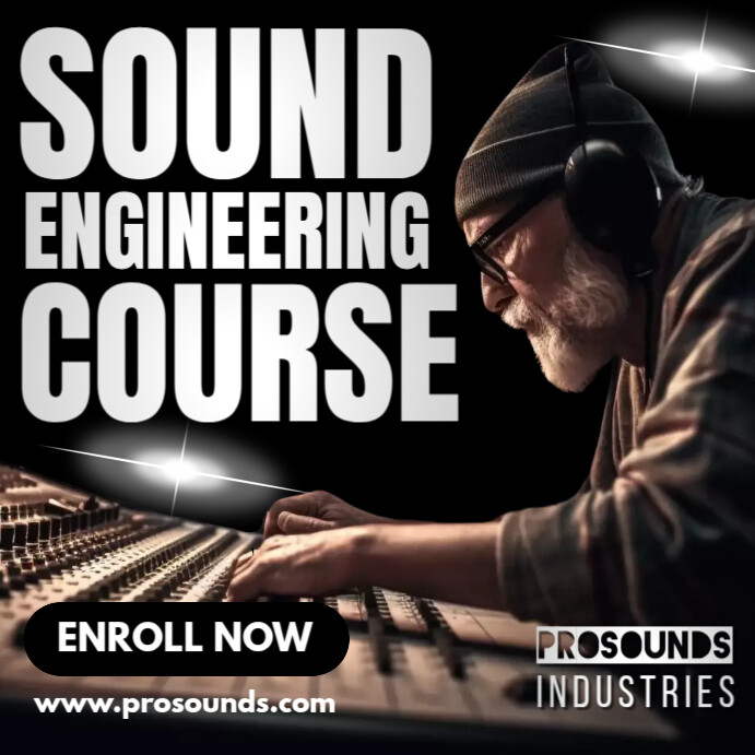 Sound Engineering Course Template | PosterMyWall