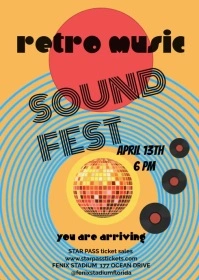 SOUND FEST, TEMPLATE SOUND FEST. RETRO SOUND. A6