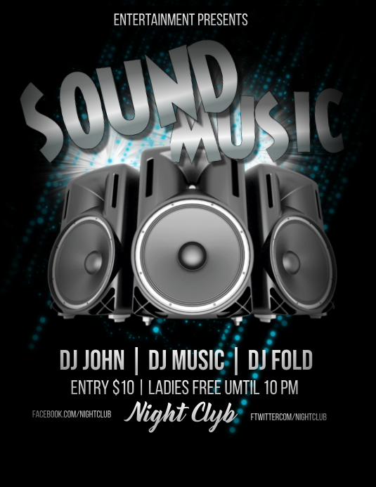 Sound Music Event Flyer (US Letter) template